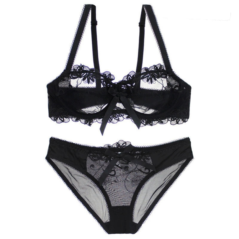 Sexy Bra Plus Size Ladies No Sponge Women's Lace Suit