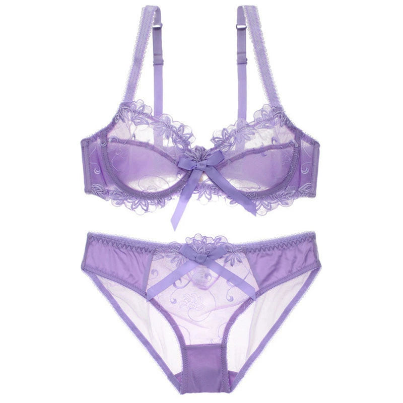 Sexy Bra Plus Size Ladies No Sponge Women's Lace Suit