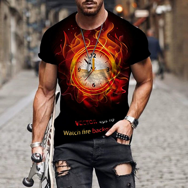 2021 Trend plus Size Casual MEN'S Bottoming Shirt Short Slee