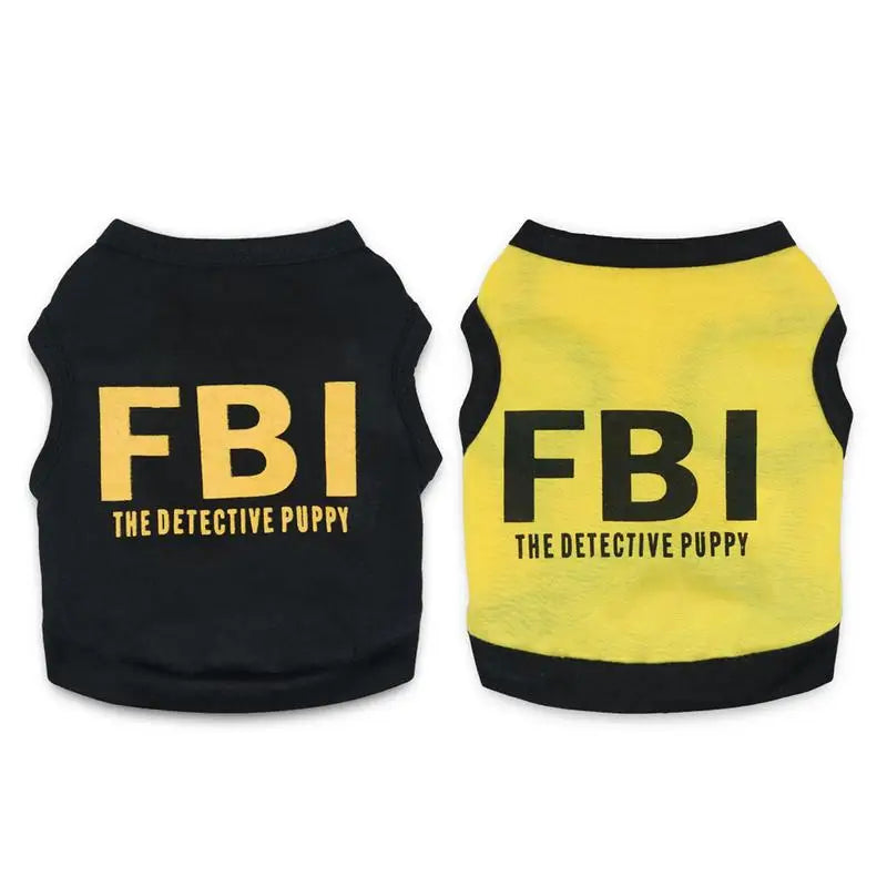 Dog T Shirt Cooton Pet Shirt Breathable Pet Summer T-shirt With Letters Male Dog Tshirts Outfits For Small Puppy Cat Vest