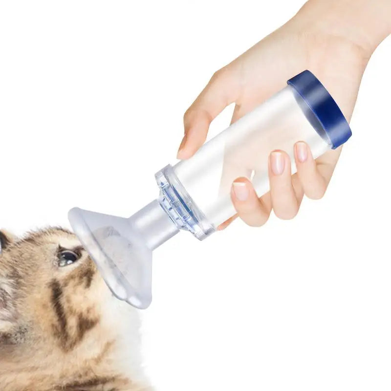 Cat Dog Inhaler Spacer Veterinary Animals Aerosol Chamber Asthma Inhaler Spacer Devices With PVC Mask Pets Inhaler Chamber