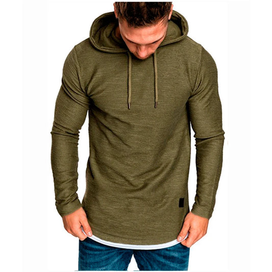 2024 Brand New Men's Solid Color Hooded Casual Sports Long-Sleeved T-Shirt Pullover For Male Men's Hoodies Sweatshirts Tops