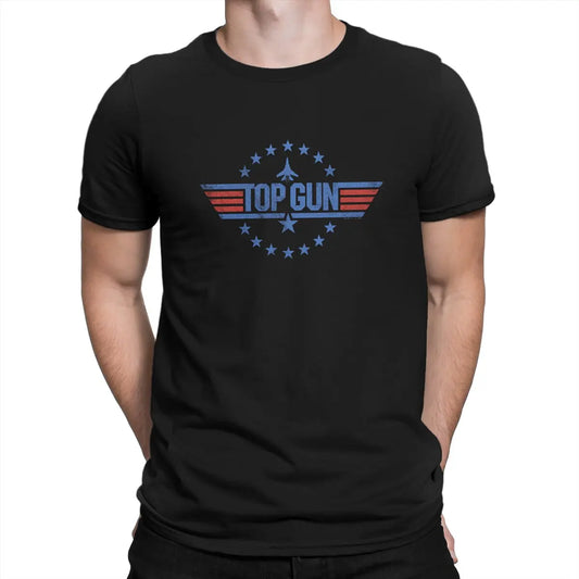 Blue Top Gun T Shirt Goth Men Tees Summer Clothing Harajuku Crewneck TShirt