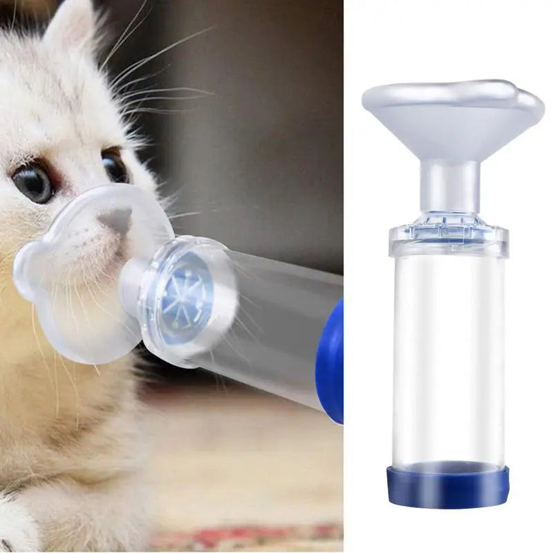 Cat Dog Inhaler Spacer Veterinary Animals Aerosol Chamber Asthma Inhaler Spacer Devices With PVC Mask Pets Inhaler Chamber