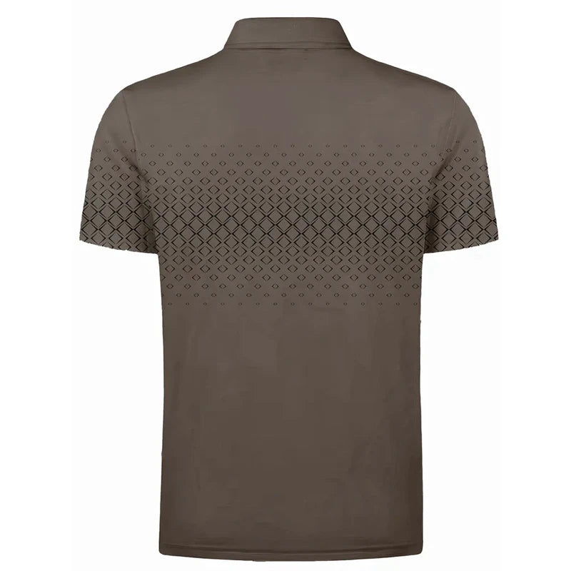 Men Summer Short Sleeve Fashion Zipper Polo Shirt .