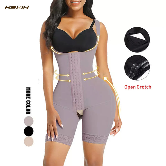 Colombianas Compression Fabric Abdominal Control Adjustable Shoulder Clasps And Buttock Butt Lifter Slimming Body Shaper